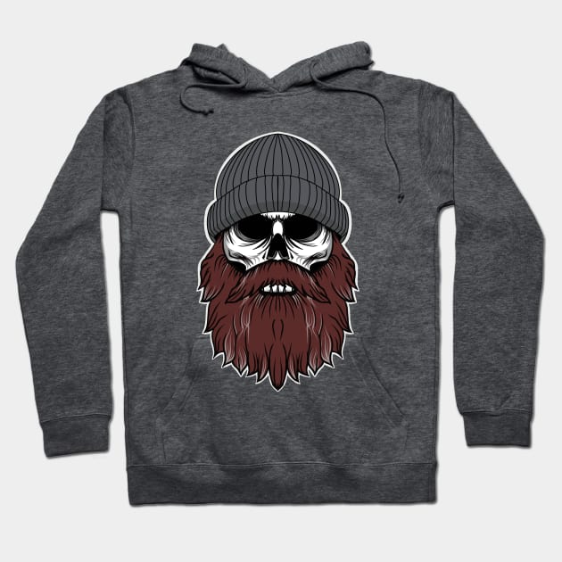 Bearded Skull Hoodie by BL Tees